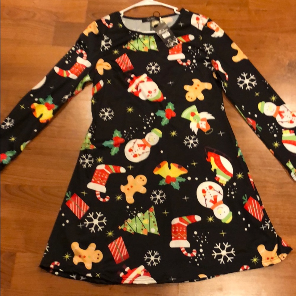 Ladies Holiday Print Dress